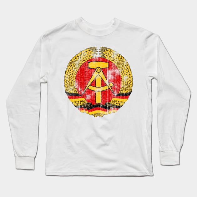 Coat of arms of East Germany Long Sleeve T-Shirt by wtaylor72